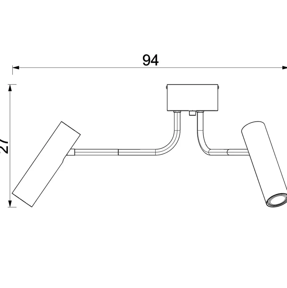 Luminex Deckenstrahler Metall in Gold H:27 cm 3-flmg flexibel< Spots|Bürolampen