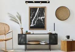 Masterlight Deckenstrahler Metall Schwarz Gold 100 cm lang< Deckenleuchten|Spots