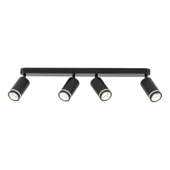 TK Lighting Deckenstrahler Metall Schwarz 74 cm lang 4-flammig GU10< Deckenleuchten|Spots