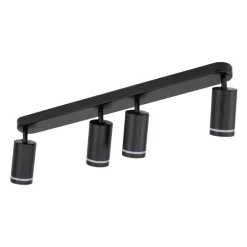TK Lighting Deckenstrahler Metall Schwarz 74 cm lang 4-flammig GU10< Deckenleuchten|Spots