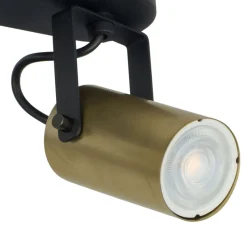 TK Lighting Deckenstrahler Metall Schwarz Gold 3-flammig GU10< Deckenleuchten|Flurlampen