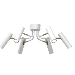 Spots|Flurlampen*Luminex Deckenstrahler Metall Weiß Grau Gold B:94 cm flexibel