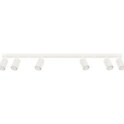Sollux Deckenstrahler Modern 6-flammig GU10 117 cm lang in Creme< Flurlampen|Wohnzimmerlampen