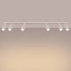 Sollux Deckenstrahler Modern 6-flammig GU10 117 cm lang in Creme< Flurlampen|Wohnzimmerlampen