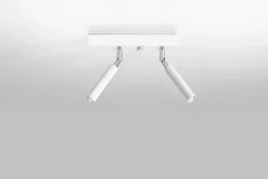 Moderne Lampen|Küchenlampen*Sollux Deckenstrahler SARGAS Weiß 25 cm breit klein 2-flammig