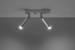 Moderne Lampen|Küchenlampen*Sollux Deckenstrahler SARGAS Weiß 25 cm breit klein 2-flammig