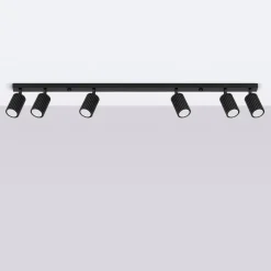 Sollux Deckenstrahler Schwarz 117 cm lang flammig GU10 schwenkbar< Flurlampen|Wohnzimmerlampen