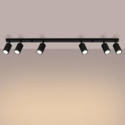 Sollux Deckenstrahler Schwarz 117 cm lang flammig GU10 schwenkbar< Flurlampen|Wohnzimmerlampen