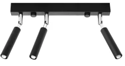 Sollux Deckenstrahler Schwarz 3-flammig 35 cm SARGAS< Deckenleuchten|Flurlampen