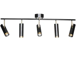 By Rydéns Deckenstrahler Schwarz Gold L: 110 cm 4-flammig GU10< Wohnzimmerlampen|Küchenlampen