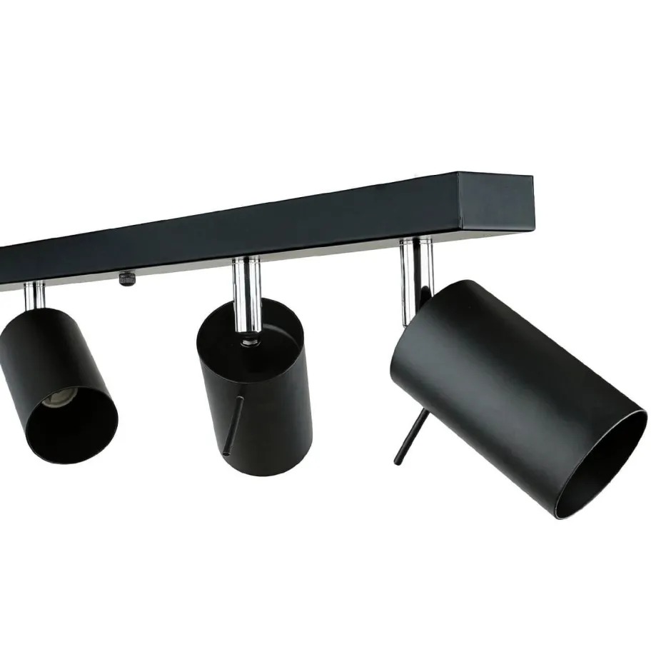 Easylight Deckenstrahler Schwarz Metall 6-flammig 118 cm schwenkbar< Deckenleuchten|Flurlampen