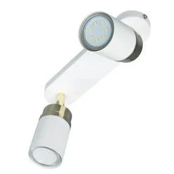 Moderne Lampen|Küchenlampen*Luminex Deckenstrahler Spot Metall Modern Weiß Gold 2-flammig