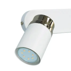 Moderne Lampen|Küchenlampen*Luminex Deckenstrahler Spot Metall Modern Weiß Gold 2-flammig
