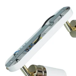 Moderne Lampen|Küchenlampen*Luminex Deckenstrahler Spot Metall Modern Weiß Gold 2-flammig