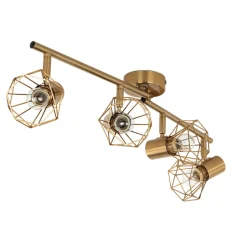 Retro Lampen|Küchenlampen*Easylight Deckenstrahler Spot Retro Metall in Messing Wohnzimmer