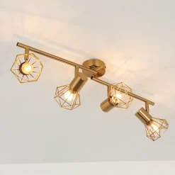 Retro Lampen|Küchenlampen*Easylight Deckenstrahler Spot Retro Metall in Messing Wohnzimmer