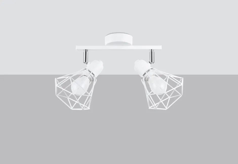 Deckenleuchten|Flurlampen*Sollux Deckenstrahler Weiß 31 cm lang verstellbar E27 Metall