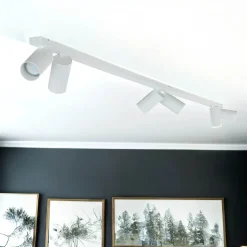 Nowodvorski Deckenstrahler Weiß 200 cm lang 6-flammig GU10 verstellbar< Metall Lampen|Wohnzimmerlampen