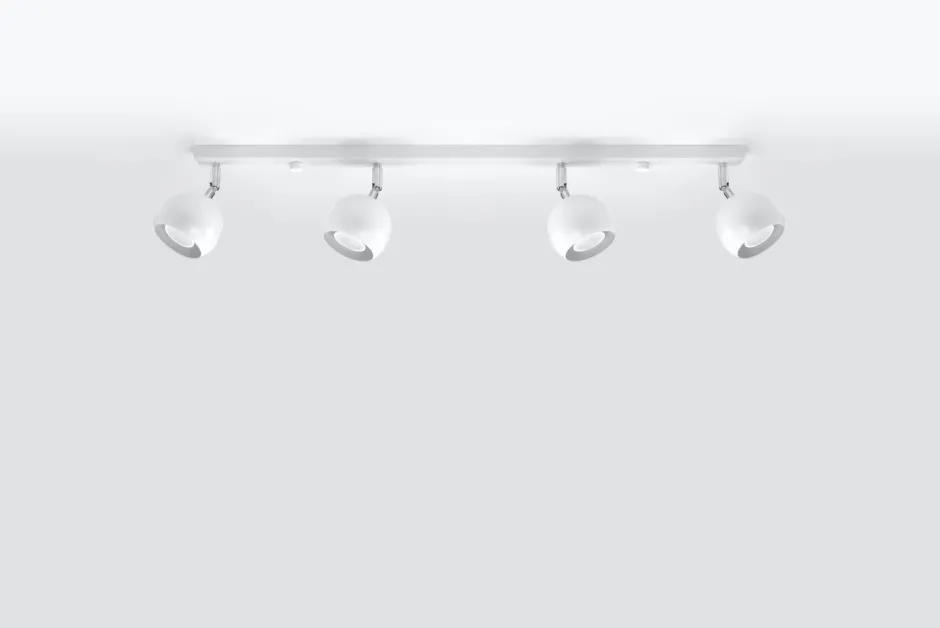 Deckenleuchten|Flurlampen*Sollux Deckenstrahler Weiß 80 cm lang Retro FAVONIA Aufbau