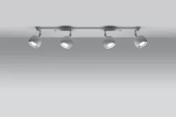 Deckenleuchten|Flurlampen*Sollux Deckenstrahler Weiß 80 cm lang Retro FAVONIA Aufbau