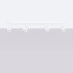 Sollux Deckenstrahler Weiß 4-flammig GU10 81 cm lang schwenkbar< Wohnzimmerlampen|Metall Lampen