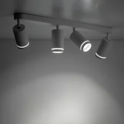 Deckenleuchten|Flurlampen*TK Lighting Deckenstrahler Weiß 4-flammig 74 cm lang Metall GU10