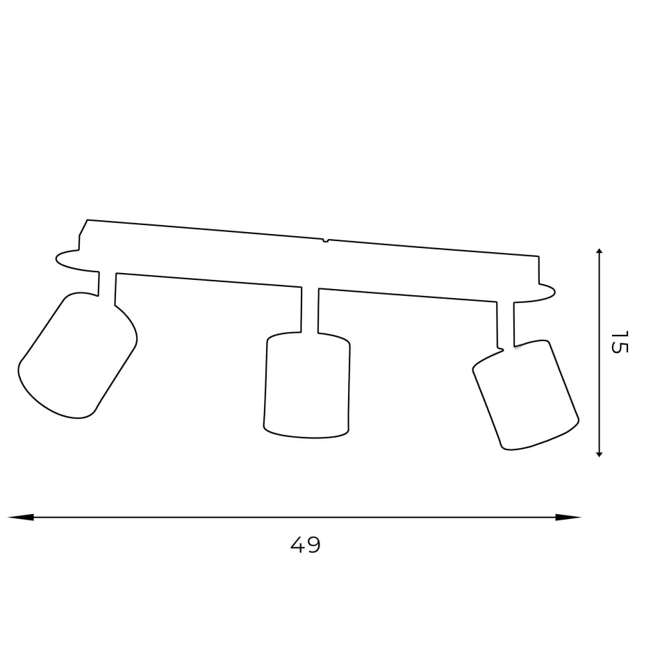 Luminex Deckenstrahler Weiß 3-flammig GU10 schwenkbar< Deckenleuchten|Spots