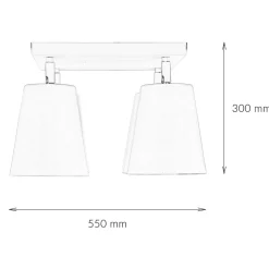 Deckenleuchten|Spots*Emibig Deckenstrahler Weiß Gold Metall Retro 4-flammig E27