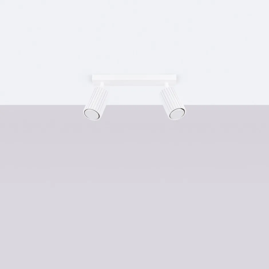 Flurlampen|Wohnzimmerlampen*Sollux Deckenstrahler Weiß GU10 2-flammig B: 30 cm klein Modern