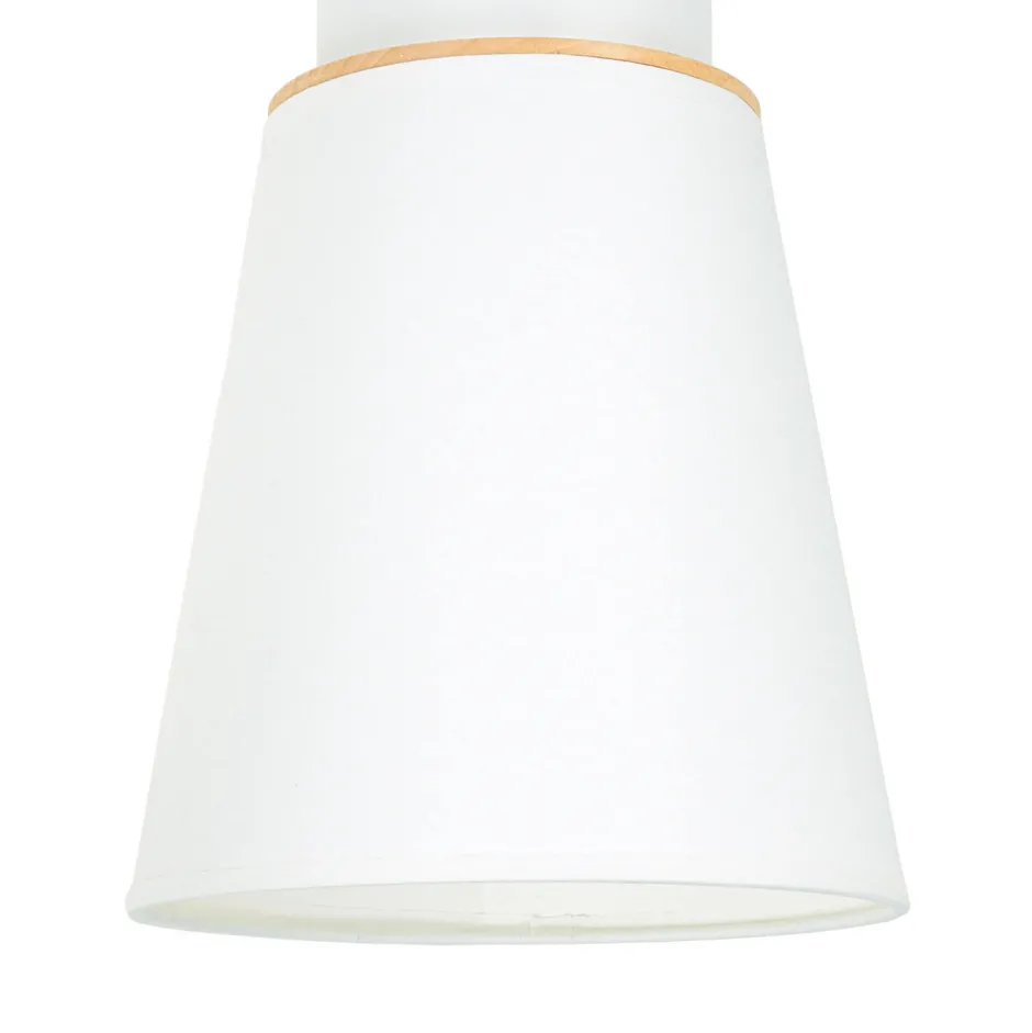 Stofflampen|Moderne Lampen*Lamkur Deckenstrahler Weiß Holz 4-flmg Modern Lampe