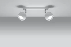 Wohnzimmerlampen|Retro Lampen*Sollux Deckenstrahler Weiß L:30cm Retro FAVONIA Deckenspot