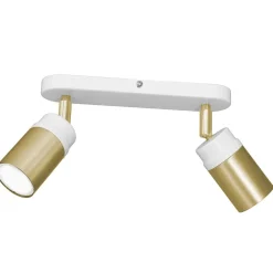 Deckenleuchten|Flurlampen*Luminex Deckenstrahler Weiß Messing Metall Modern GU10