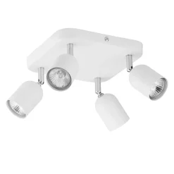 TK Lighting Deckenstrahler Weiß Metall verstellbar GU10 4-flammig< Deckenleuchten|Flurlampen