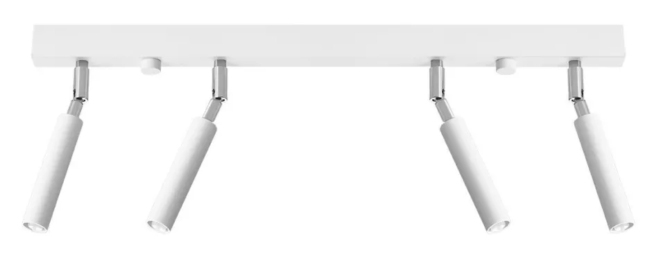 Deckenleuchten|Flurlampen*Sollux Deckenstrahler Weiß Metall 60 cm lang 4-flammig G9