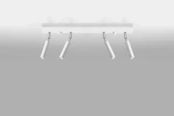 Deckenleuchten|Flurlampen*Sollux Deckenstrahler Weiß Metall 60 cm lang 4-flammig G9