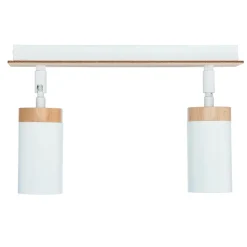 Emibig Deckenstrahler Weiß Skandinavisch mit Holz 2x GU10< Lampen Aus Aller Welt|Küchenlampen