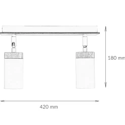 Emibig Deckenstrahler Weiß Skandinavisch mit Holz 2x GU10< Lampen Aus Aller Welt|Küchenlampen