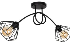 Belis Dekorative Deckenleuchte Metall E27 L:70 cm in Schwarz< Bürolampen|Wohnzimmerlampen