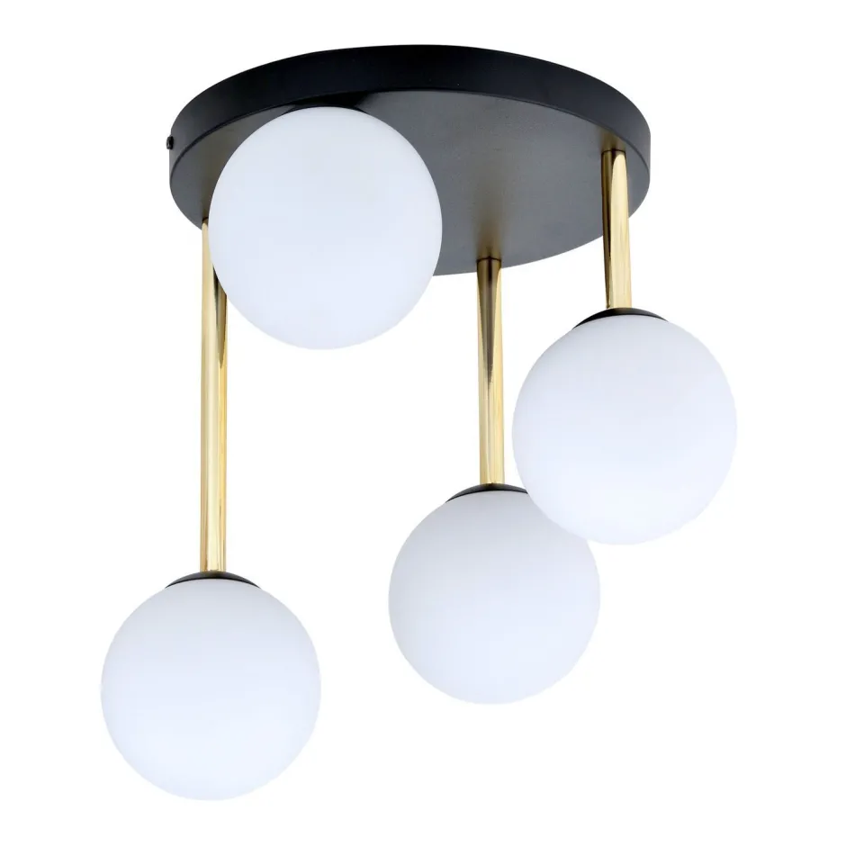 Deckenleuchten|Bürolampen*Emibig Dekorative Deckenleuchte Kugelschirm Glas Metall ALVISE