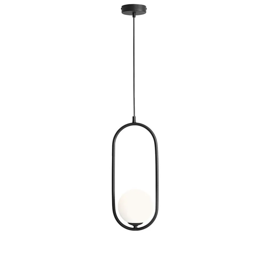 Hängelampen|Bürolampen*ALDEX Dekorative Hängelampe blendarm Schwarz Metall Glas G9