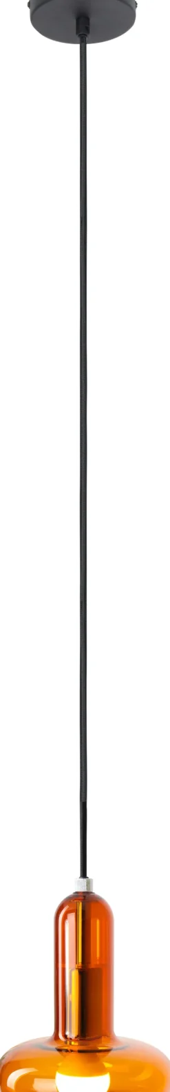 Wohnzimmerlampen|Glaslampen*Eco-Light Dekorative Hängelampe Glas in Bernstein E14 Ø B:15 cm