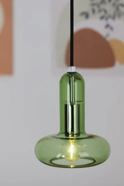 Eco-Light Dekorative Hängelampe Glas Grün E14 B:15 cm Modern< Wohnzimmerlampen|Glaslampen