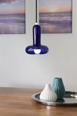 Eco-Light Dekorative Hängelampe Glas Blau E14 B:15 cm Modern< Wohnzimmerlampen|Glaslampen