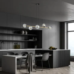 Emibig Dekorative Hängelampe Kugelschirm Rauchglas Metall ALOISIO< Bürolampen|Kugellampen