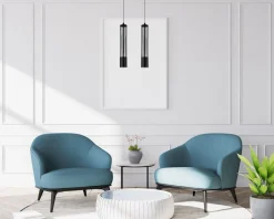 Hängelampen|Bürolampen*Belis Dekorative Hängelampe Metall GU10 35 cm lang Schwarz