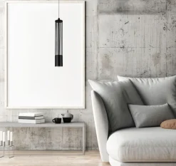 Hängelampen|Bürolampen*Belis Dekorative Hängelampe Metall GU10 Ø10 cm rund Schwarz