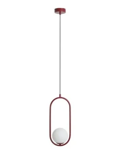 ALDEX Dekorative Hängelampe Rot B:14 cm E14 Metall Glas< Bürolampen|Kugellampen