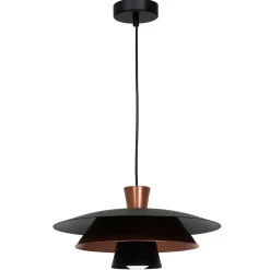 Luminex Dekorative Hängelampe Schwarz Kupfer Ø34 cm E27 Modern< Hängelampen|Bürolampen