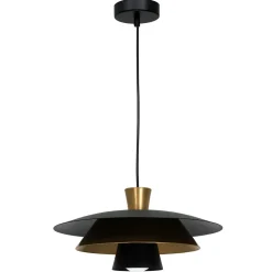 Luminex Dekorative Hängelampe Schwarz Gold Ø34 cm E27 Modern< Hängelampen|Bürolampen