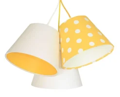 Kinderzimmerlampen|Kinderlampen*BPS Koncept Dekorative Hängeleuchte Weiß Gelb Kinder Mädchen